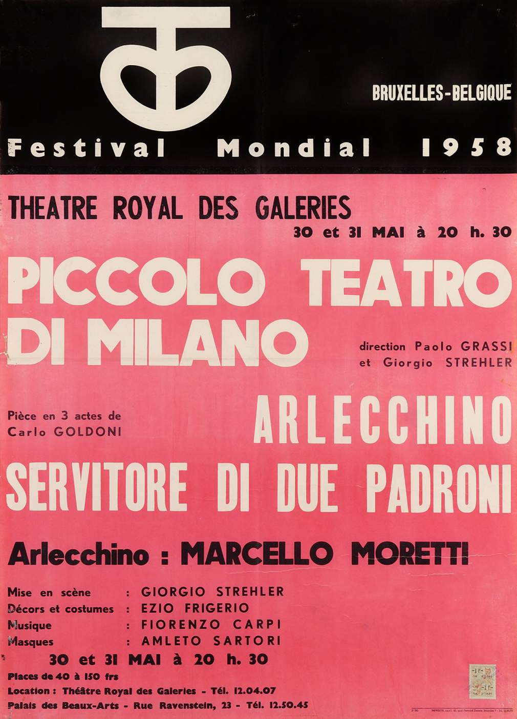 Bruxelles, 30 maggio 1958 - Archivio Piccolo Teatro di Milano