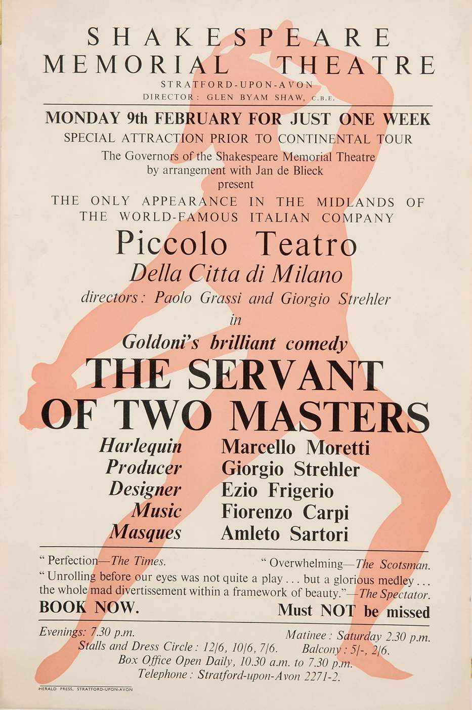 Stratford-upon-Avon, 9 febbraio 1959 - Archivio Piccolo Teatro di Milano 