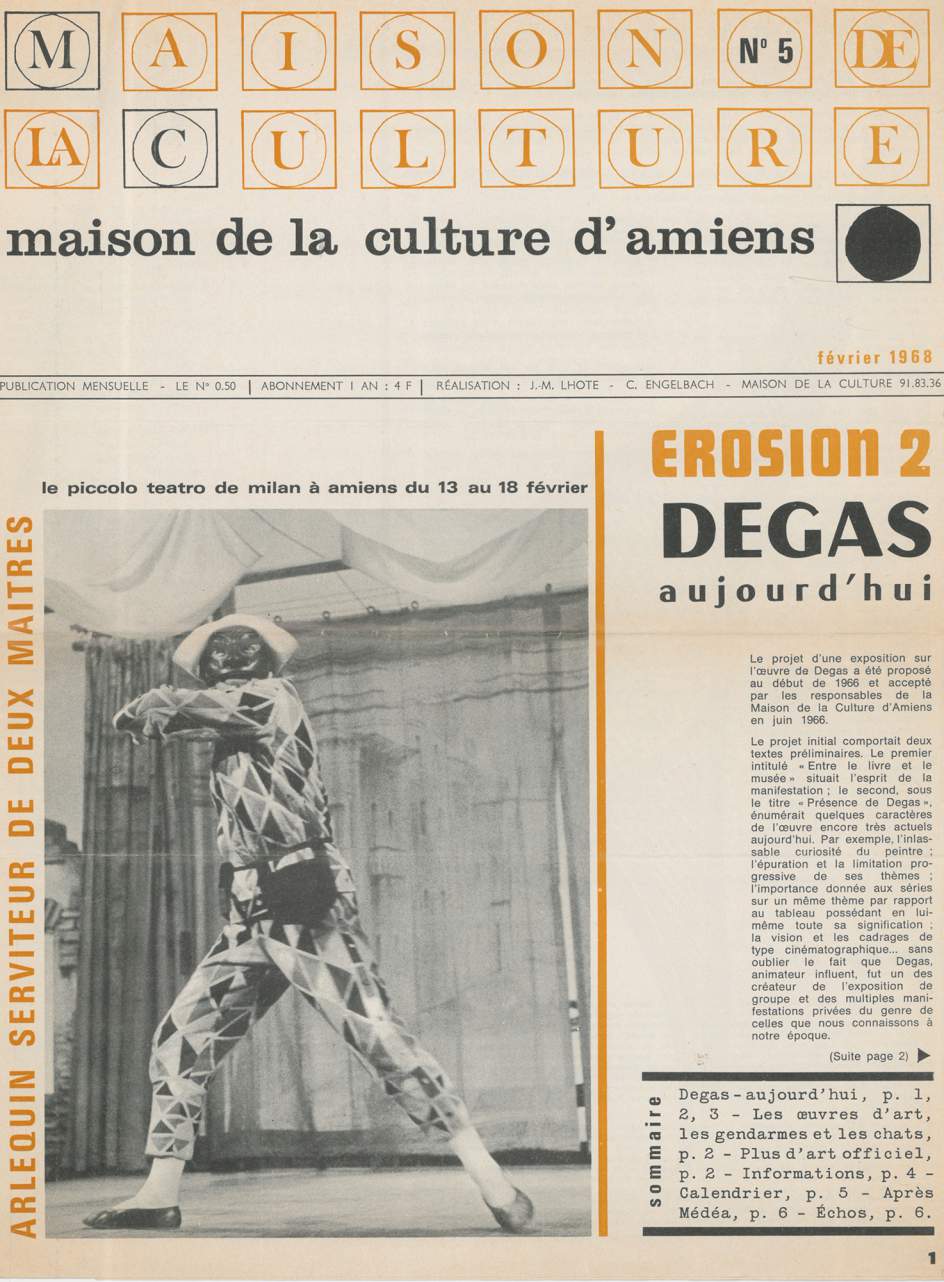 Amiens, 13 febbraio 1968 - Archivio Piccolo Teatro di Milano