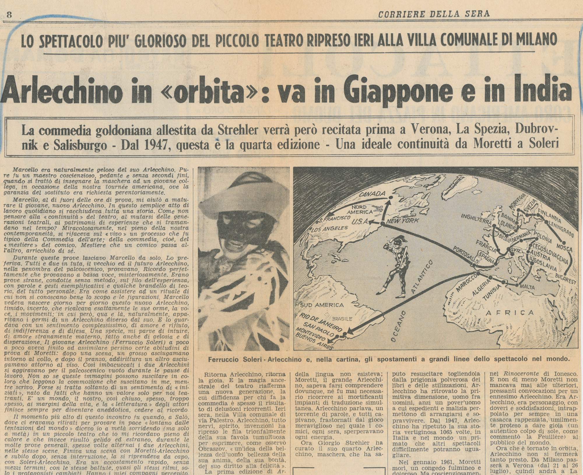 “Corriere della Sera”, 25 giugno 1973 - Archivio Piccolo Teatro di Milano 