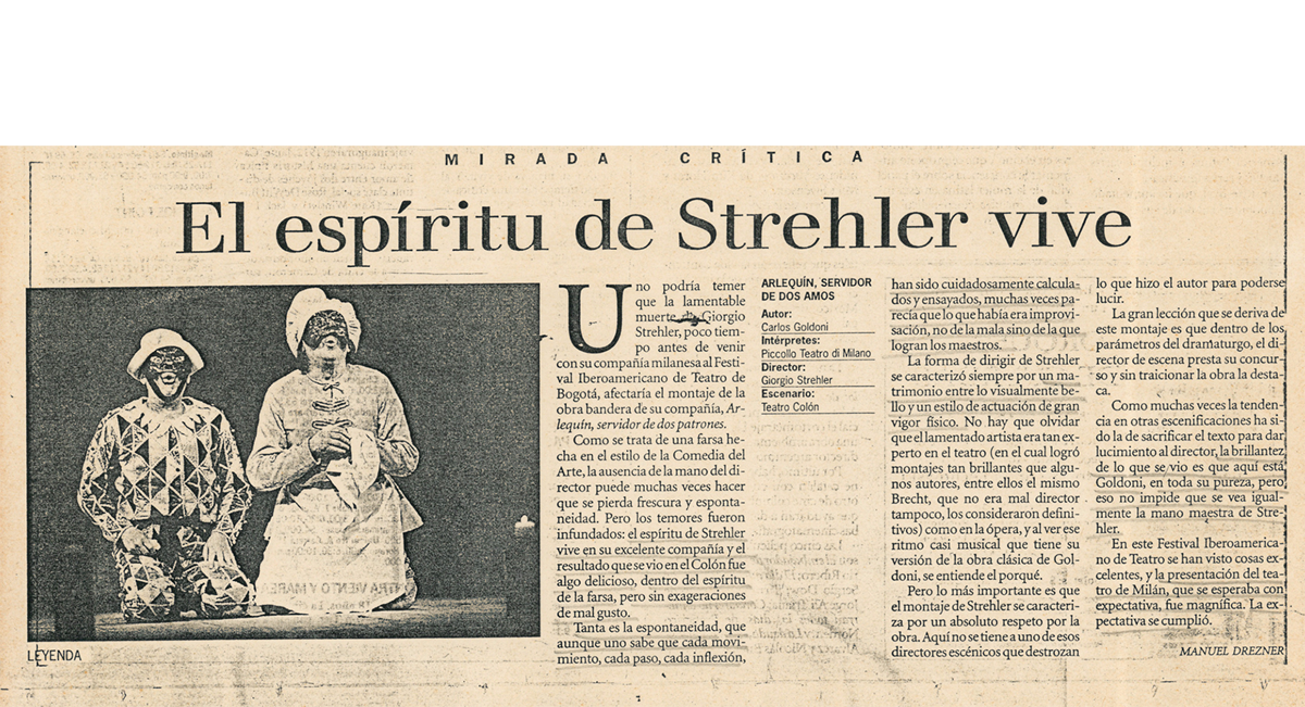 “El Espectador” (Bogotà), 6 aprile 1998 