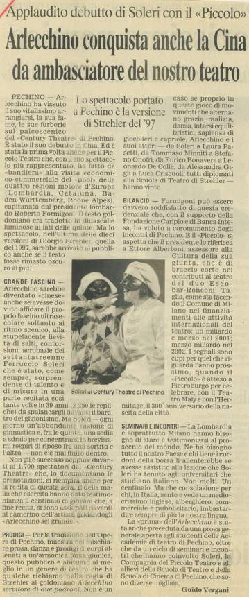 “Corriere della sera”, 22 novembre 2002 