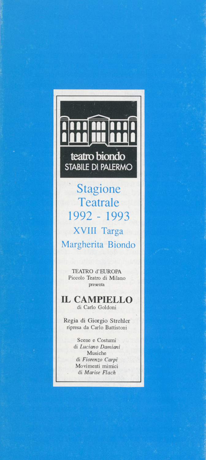 Palermo, 15 aprile 1993 - Archivio Piccolo Teatro di Milano 