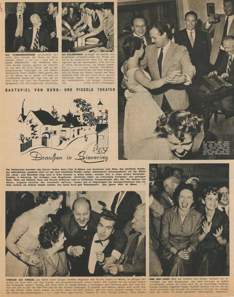  “Wiener Illustrierte”, 25 giugno 1955: immagini da Vienna - Archivio Piccolo Teatro di Milano 