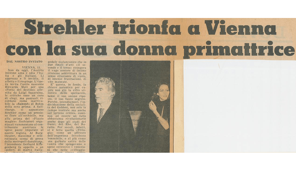 “Momento Sera”, 11 novembre 1974 - Archivio Piccolo Teatro di Milano 