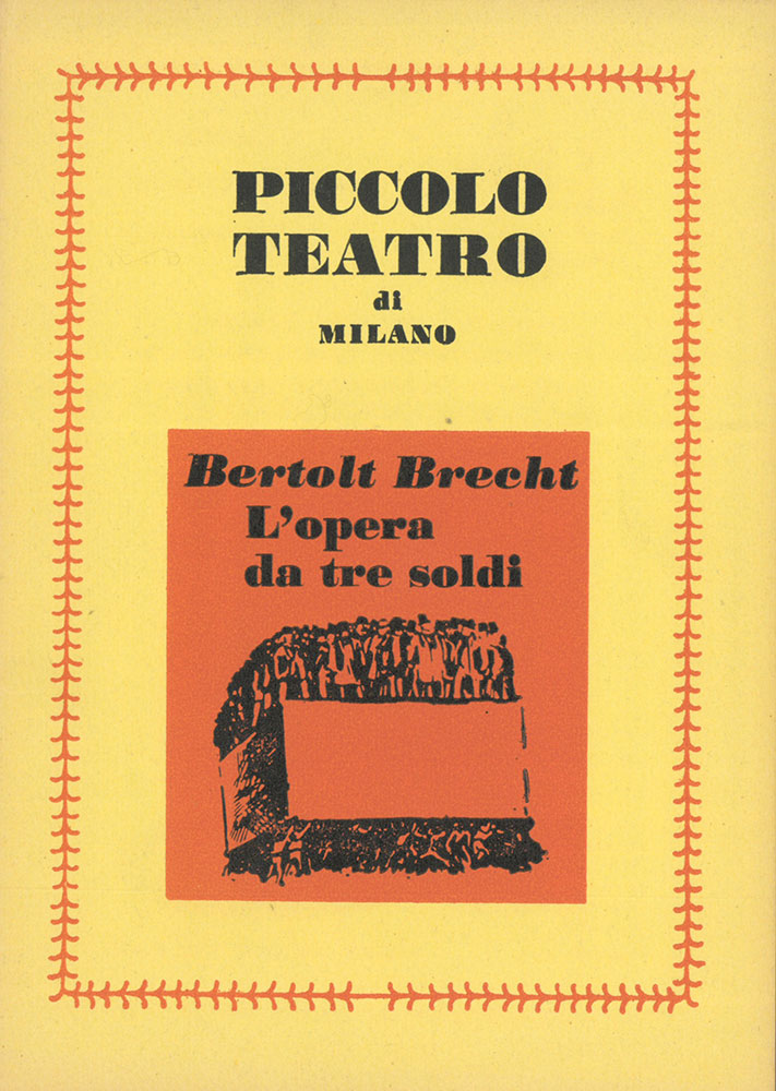 Copertina del programma di sala - Archivio Piccolo Teatro di Milano